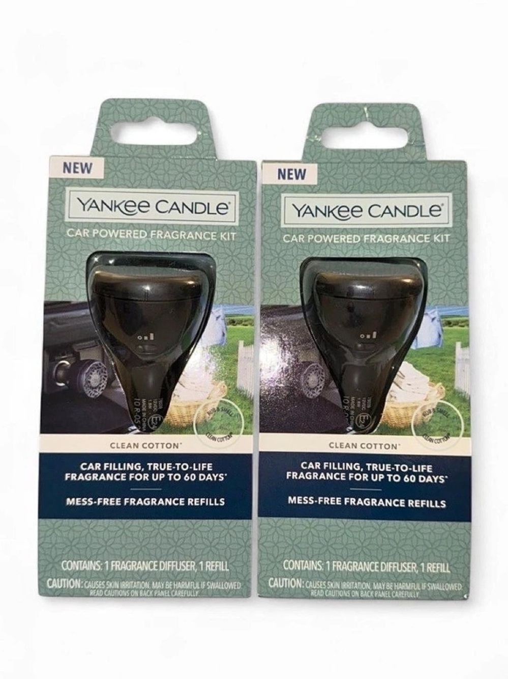 Yankee Candle Clean Cotton Car Powered Fragrance Diffusers and Refill Fragrance